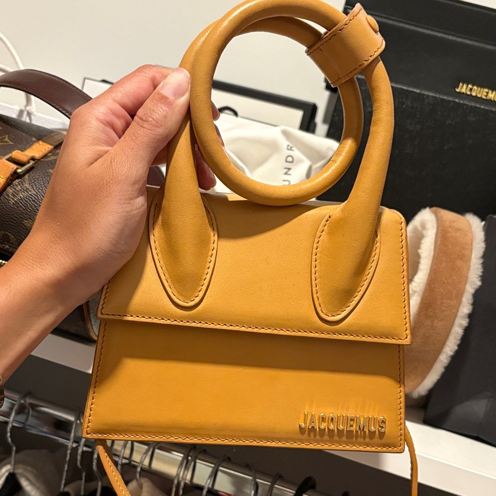 Jacquemus Mustard Yellow Mini Leather Top-Handle Bag